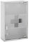 LOLAhome Armario de baño botiquín con Llave Plateado de Acero Inoxidable y Cristal de 30x12x45 cm