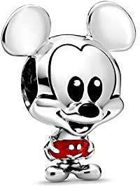 LONGLUCK 925 Sterling Silver Mickey Minnie Charms Colgante Estrella Cósmica Para collares y pulseras Pandora Joyería de mujer