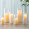 Windlicht Glas Kerzenhalter Kerzenständer Glaszylinder：Romadedi 6er Set Windlichter für Kerzen Stumpenkerzen Schwimmkerzen Kerzenglas Glasvase für Hochzeit Party Esstisch Tischdeko Wohnzimmer Deko