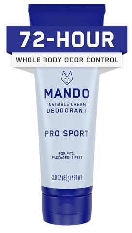 Mando Whole Body Deodorant For Men - Cream - 3 oz Tube - Pro Sport