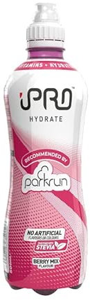 IPRO Hydrate - (12 x 500ml Bottles) Thirst-Quenchingly Healthy Hydration Drink, Placing Wellbeing At The Heart Of Its Chosen Ingredients. ''Recommended By Park Run'' (Berry Mix), 25L/17W/23H