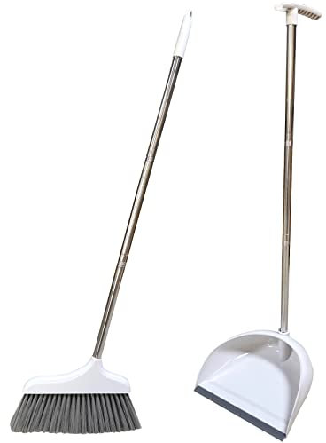 EUUDBPB long-handled broom and long-handled dustpan set Long-handled brush set with a simple, space-saving broom and dustpan combination