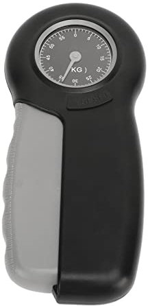 Keenso Entrenador de Fuerza de Agarre Manual, Probador de Fuerza de Agarre Manual Dinamómetro de Mano Medidor de Fuerza de Agarre Ergonómico Dinamómetro de Agarre (Gris Negro)