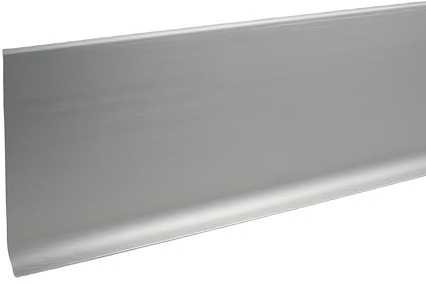 PROVISTON Metall Sockelleiste | 10 x 100 x 2500 mm | Fußleiste Aluminium Wasserfest Robust Rostfrei Langlebig Edelstahloptik Ungebohrt