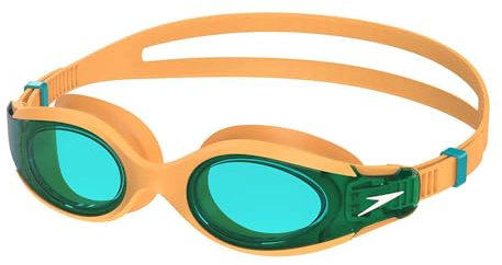 Speedo Unisex Kinder Hydrosity 2.0 Schwimmbrille | Anti-Beschlag | Wasserdicht Schwimmbrille, Aanadi Orange/Aquarium, Einheitsgröße