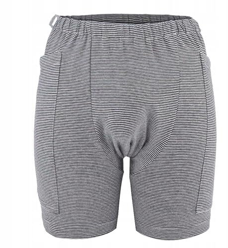 Layhou Sous-vêtement pour incontinence avec double poche pour poche d'urine de 2000 ml, poche à bulles, pantalon pour patient, poche de drainage de stome, sous-vêtements de soins pour personnes âgées