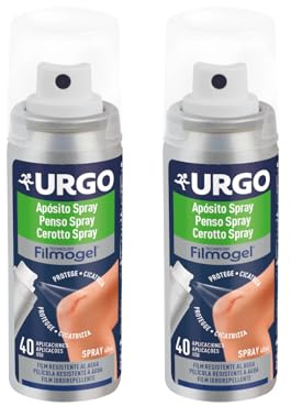 Urgo - Apósito Spray Filmogel® - Invisible, cicatrizante y impermeable - Spray de 40 ml, 40 aplicaciones (Paquete de 2)