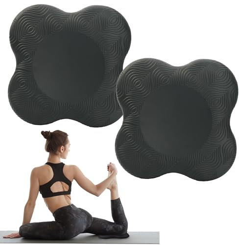 2 Stück Kniekissen Yoga, Kniekissen Sport, 20x20cm Knieschoner Matte, Rutschfestes Kniepolster für Yoga und Pilates, für Fitness und Dehnübungen