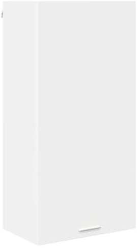 vidaXL Hängeschrank mit Regal Riga Weiß 50 x 31 x 100 cm Holzwerkstoff, Geräumiger Stauraum, robuster Küchenregal, Moderne Wand-Organizer, Holzlösung für mehr Platz