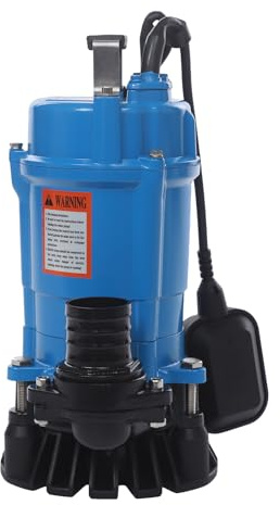 Nedsänkbar vattenpump 750 W, 19 000 l/h, draghöjd max 18 m, nedsänkningsdjup max 10 m, termiskt skydd, nedsänkbar pump med flottörbrytare – för alla
