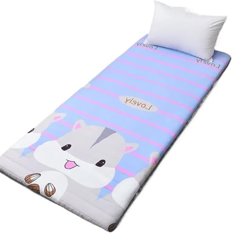 YDYAENIO Tatami mjuk madrass för studenthem enkel student, svampmatta, hopfällbar liggmadrass, tatami, sängkläder hyra för gästresor och camping (Tripe, 90 x 190 cm)