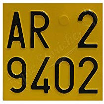 Targhe Storiche srl Targa Agricola in Alluminio Catarifrangente dal 1985 (Colorazione d'origine)