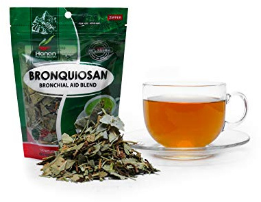 Hanan Peruvian Secrets Bronquiosan Herbal Tea | 100% Natural Bronchial Aid Blend | 1.76oz / 50g | Naturally Aids in Soothing the Throat and Alleviating Seasonal Respiratory Discomfort (6 Pack)