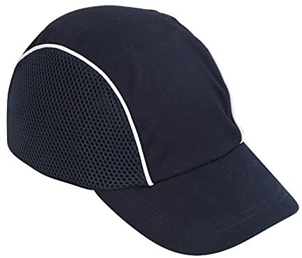 Casque de Protection, Casquette de Baseball Casque de Protection de la Tête Résistant aux Chocs avec Bande Réfléchissante Casque de Protection Léger et Respirant Casque Casquette Baseball Homme