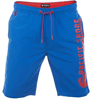 riverso Badbyxor för män badshorts RIVJannik korta byxor sommar sport shorts dragsko tryck 100 % polyester svart blå röd grön orange S M L XL XXL 3XL 4XL 5XL