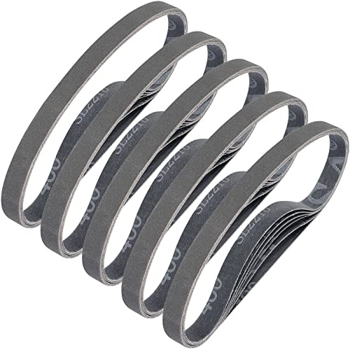 Sruhrak Nastri Abrasivi 13 x 457 mm -30 Pezzi 400 Grana Carburo di Silicio Nastro Abrasivo, Abrasivi al Carburo di Silicio ad Alte Prestazioni per L'affilatura di Coltelli e la Lavorazione dei Metalli