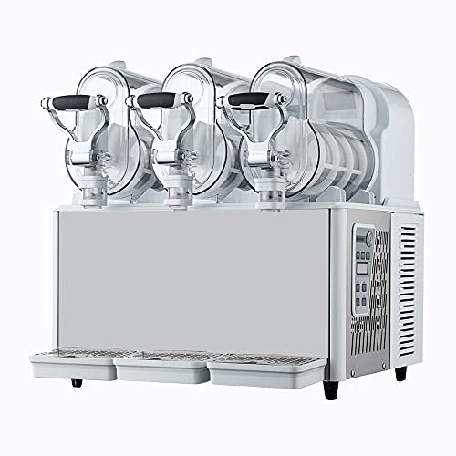 Macchina per Granita di Ghiaccio Commerciale 3/6/9L, Macchina per Fare Granita di Ghiaccio -2~-7℃, Gelatiera con Display a LED per Ristorante, CE/FCC (Argento 9L)
