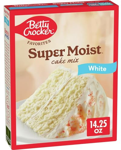 Betty Crocker Super Moist White Cake Mix 404g (14.25oz) (Pack of 3)
