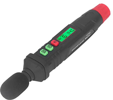 Dezibelmesser, HT64 Schallpegelmesser, Dezibelmesser Schallpegelmesser, Pegelmesser 30 DB ~ 130 DB Tragbarer Dezibel-Geräuschdetektor Mini-Ton mit Hoher Genauigkeit