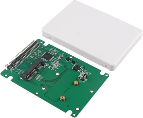 HALJIA MSATA Mini PCI-E SSD to 2.5 inch Converter Adapter Card 44 Pin IDE Hard Drive Enclosure for Notebook Laptop Desktop Computer Green