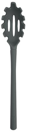 Tovolo Pasta Claw Spaghetti Spoon Scoop Charcoal Gray Silicone Pasta Spoon with Teeth, BPA Free Silicone Pasta Fork for Serving Spaghetti Linguine and Noodles, Heat Safe Pasta Serving Spoon