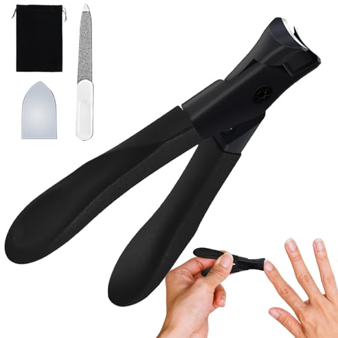 Men's Nail Clippers | Ergonomic Care and Removal System - Toe Nail Clippers - for Adults Foot and Hand Nail Care for Removal and Home Toilet