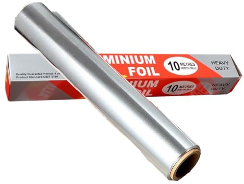 Rouleau de papier d'aluminium – 200 x 30 cm – Film de cuisine anti-adhésif robuste – Feuille d'aluminium multifonction durable avec cutter | Emballage sûr pour la cuisson, le barbecue, le camping