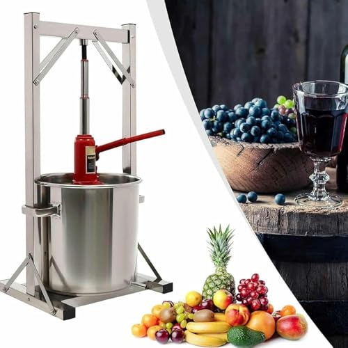 Prensa de uva trituradora de frutas, herramientas de vinificación para vino de manzana, miel, aceite de chile y hierbas cocidas, solución de prensado duradera y eficiente