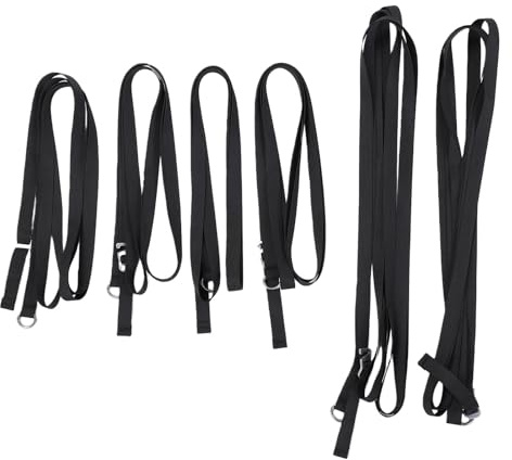 ASHATA Correas Multiusos para Toldos de Vehículos Recreativos, 6 uds., Cuerdas de Amarre para Tienda de Campaña a Prueba de Viento para Barcos de Acampada con Hebillas de Aluminio de 5m y