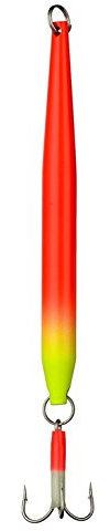 Fladen Haken Pilker, günstiger und fängiger bleifreier Pilker im neuen Look, rot-gelb, Gewichte von 200g - 600g (600g)