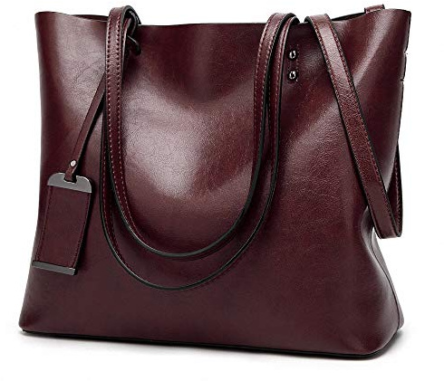 Aileese Womens Soft Leather Handbags Large Capacity Retro Vintage Top-Handle Casual Tote Shoulder Bags Coffee