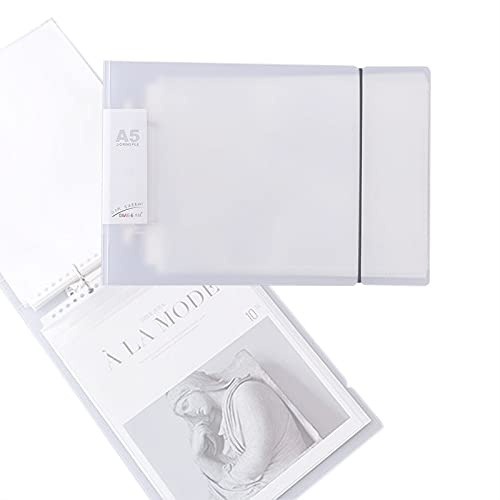 NILSTOREY Greeting Card Organizer, Holds 50+ Pages 2 Ring Binder Transparent Postcard Film Photo Album Ticket Photocards Holder Pocket Sleeves (A5 Type)