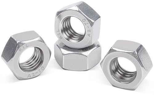 Ecrou M6 (DIN 934 / ISO 4032) | Ecrou Inox M6 100 pièces | Leryati Ecrous Hexagonal en Acier inoxydable | Hexagonaux Pour Vis Boulons et Écrous, Contre à filetage Métrique