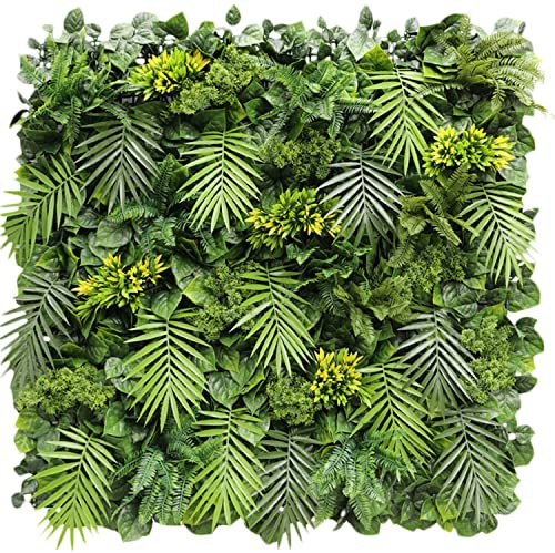 ECOOPTS 40x40 Faux Ivy Privacy Fence Screen Artificial Boxwood Panels Topiary Hedge Plants for Indoor Outdoor Decoration, 8 Mixed Leave, 1 Pack