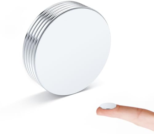KOBOKO 5 stycken neodymmagneter, 20 × 1 mm extra stark, stora runda starka magneter för magnettavla, kylskåp