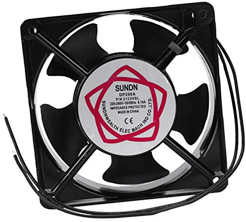 KJKVIVH 120x120x38mm 5 Blades Metal Frame Axial Flow Cooling Fan AC 220/240V 0.14A 22W