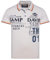 Camp David Herren Poloshirt mit Trikotkragen und Logo Artworks Ecru 4XL