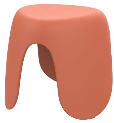 SHIMOYAMA barnpall, 25 cm hög fotpall för barn och vuxna, plastpall, liten sits, rymmer upp till 100 kg för dagligt bruk hemma (korallröd)