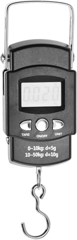 VINTORKY Balance de Pêche et Ruban à Mesurer Intégré Électronique Portable 50kg avec Écran LCD Rétroéclairé Précision Élevée Pêche Cyclisme