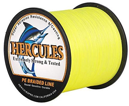 HERCULES Braided Fishing Lines 8 Strands 100m-2000m 10lb-300lb Super Strong PE Fishing Wire 109-2187 Yards Multifilament Fishing Line for Saltwater & Freshwater Fishing
