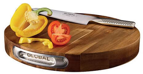 Global Acacia Pro Round Cutting Board 35cm x 4.5cm