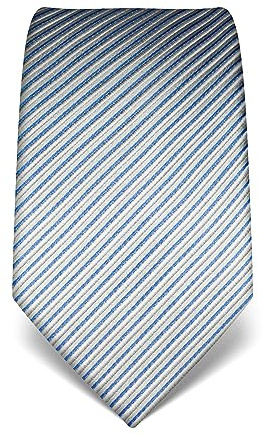 Vincenzo Boretti Cravate homme, pure soie, haute densité de tissage, anti-tâches, anti-salissures, hydrofuge, longue, accessoire élégant pour la chemise et costume - à rayures