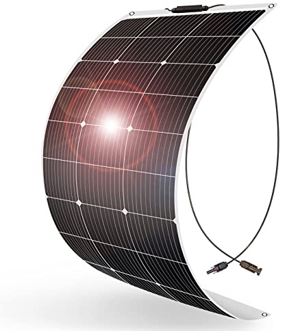 DOKIO 100W Solarpanel flexibel Mono 12V - Solarmodul ideal für Wohnmobil, Camping, Gartenhaus