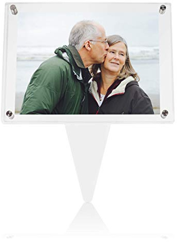 SimpleView 5x7 Waterproof Picture Frame | Memorial Gifts | Cemetery Decorations for Grave | Grave Decorations for Cemetery | Picture Frames | Sympathy Gift (Clear)