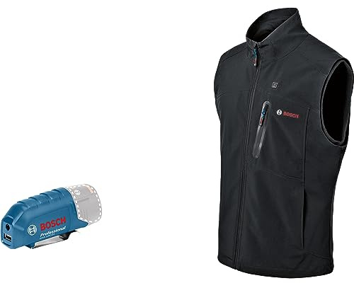 Bosch Professional Beheizbare Weste GHV 12+18V XA (inkl. USB-Ladeadapter GAA 12V-21, ohne Akku) - Größe S