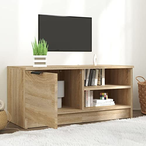 Tidyard Möbel för TV Möbel TV Vardagsrum Tabell TV Möbler Matsal TV Låg Modern Style Plywood Ek Sonoma 80x35x36,5 cm