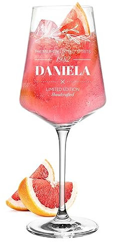 polar-effekt Leonardo Sarti Spritz Weinglas 560 ml mit Gravur - Geschenk für Mama und Papa - Trinkglas in Deutschland veredelt - das Geburtstagsgeschenk - ideal für Lillet, Wein und Sangria