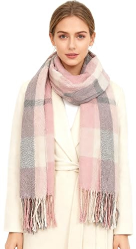 Miss Lulu Ladies Scarves Winter Warm Tartan Shawls Cashmere Feel Wraps for Women