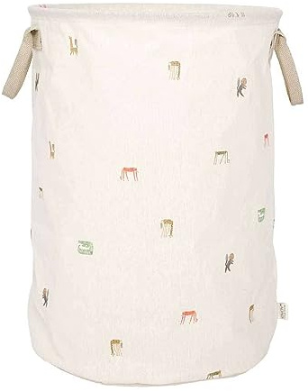 OYOY Moira Aufbewahrungskorb, rund, Baumwolle, Polyamid, Polyester, Viskose, Beige, mehrfarbig, Weiß