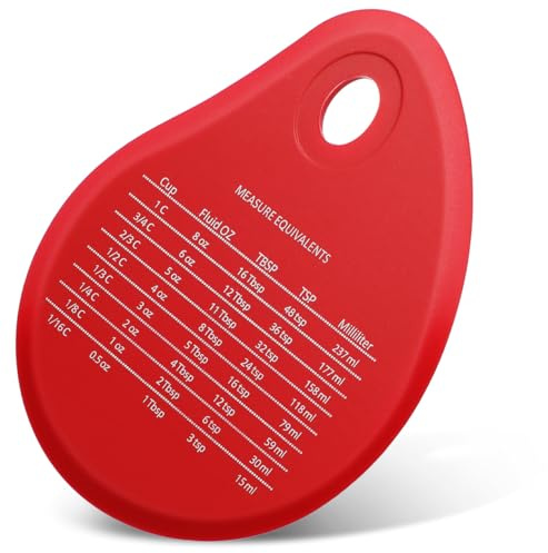 Kichvoe Silicone Dough Scraper with Measuring Scale, Flexible Bowl & Bench Scraper for Bread, Pastry, Sourdough - Multipurpose Cutter and Chopper for Baking, Pizza, Cake